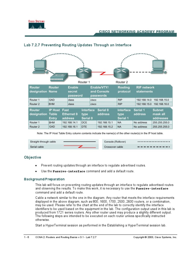 CCNA2 Lab 7 2 7 en | PDF | Router (Computing) | Ip Address