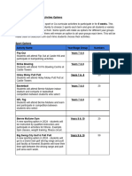 Sport and Co-curricularActivities Options Term 1 2024