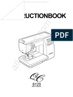 Janome QC6125 Sewing Machine Instruction Manual