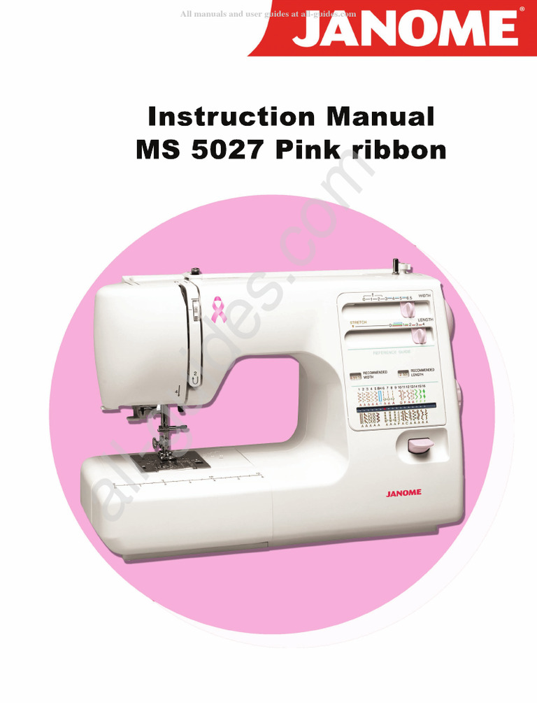 Janome MyStyle 5027 Sewing Machine Instruction Manual PDF Sewing
