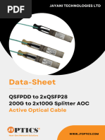 200G QSFP56 To 2xQSFP28 AOC Active Optical Cable Data Sheet by JTOPTICS