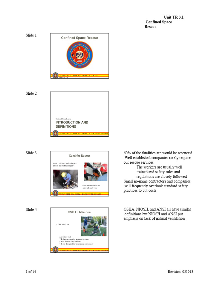 Confined Space Rescue Guide | PDF | Storm Drain | Safety