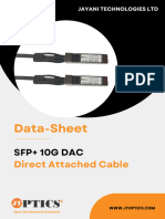 10G SFP+ DAC Direct Attached Cable Data Sheet by JTOPTICS