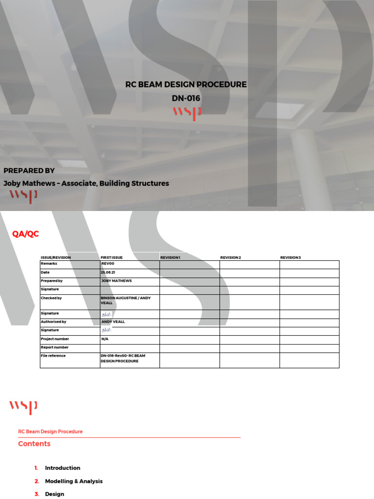 RC Beam Design Procedure Overview | PDF | Beam (Structure) | Strength ...
