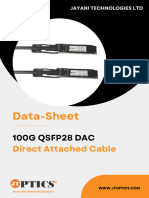 100G QSFP28 DAC Direct Attached Cable Data Sheet by JTOPTICS