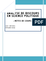 Analyse de Discours en Science Politique (Schnyder Jonas) 2011
