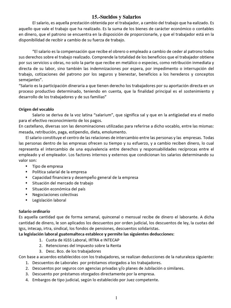 Conceptos Clave de Sueldos y Salarios | PDF | Salario | Cheque de pago