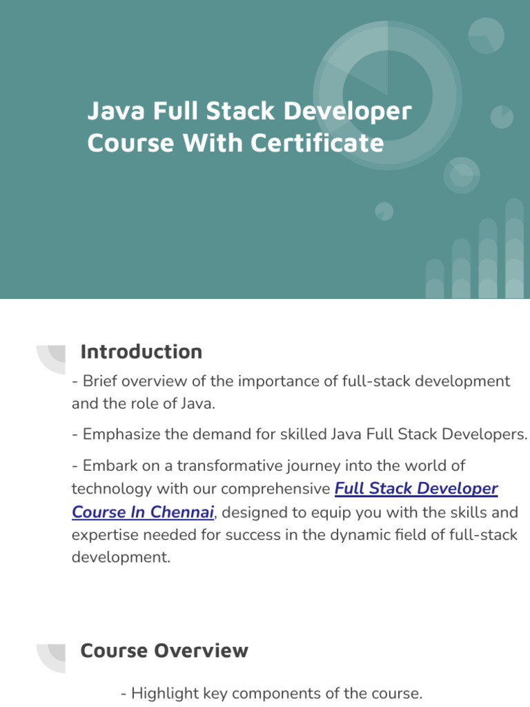 Java Full Stack Developer Course With Certificate - 2 | PDF