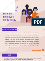 The Impact of Management Style On Employee Productivity