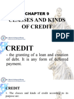 Chapter 9 Classes and Kinds of Credit