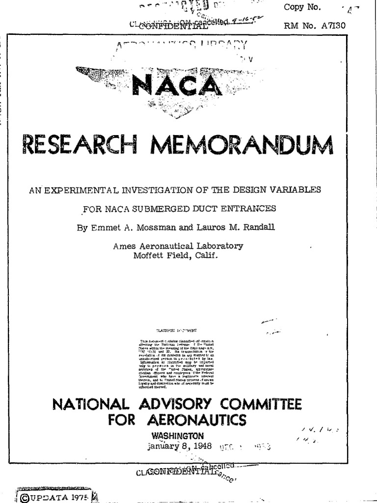 Research: Memorandum | PDF | Mach Number | Mechanical Engineering