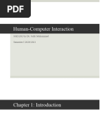 Chapter 1 Human-Computer Interaction Note