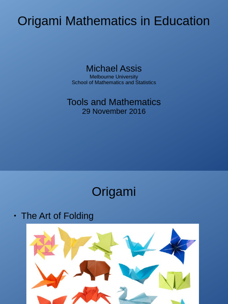 Origami Mathematics in Education | PDF | Mathematics | Applied Mathematics