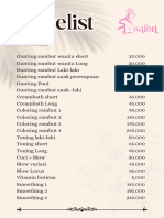 SL Salon Pricelist