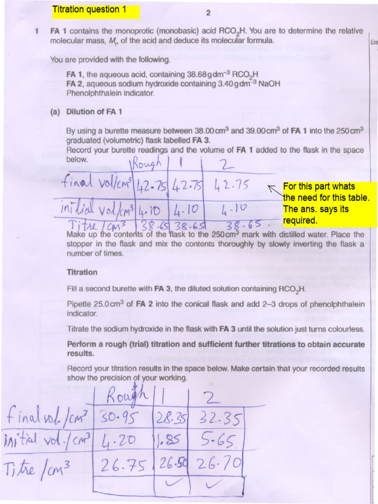Titration questions pdf titration chemistry