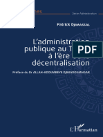 Ladministration Publique Au Tchad À Lère de La Décentralisation (Patrick Djimassal)