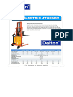 Spesifikasi Hand Stacker Semi Electric Merk  DALTON