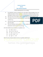 Chapter 4 Quadratic Equations