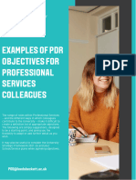Examples of PDR Objectives For Professional Services Colleagues