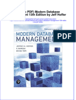 How To Download Ebook PDF Modern Database Management 13Th Edition by Jeff Hoffer Ebook PDF Docx Kindle Full Chapter