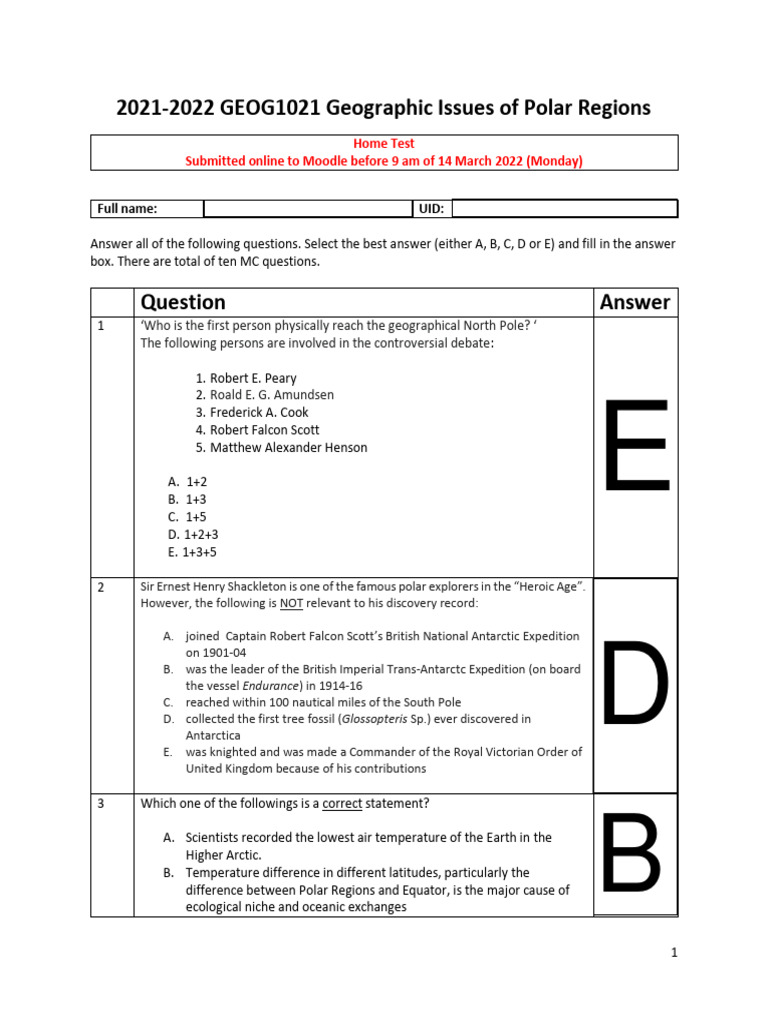 2021-22-geog1021-home-test-answer-mod-pdf-pdf-arctic-antarctica