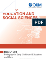 HBEC1903 Pedagogy in ECE and Care - Ejan22