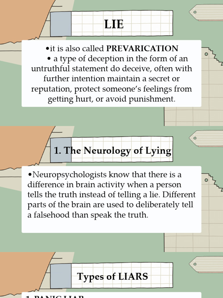 Types and Signs of Deception | PDF | Deception | Lie
