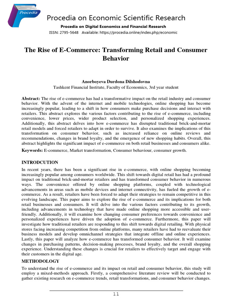 E-Commerce's Impact on Consumer Behavior | PDF | Retail | E Commerce