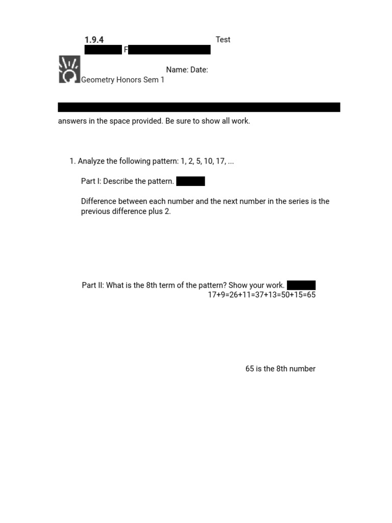 1.9.4 Test (TST) - Foundations of Geometry (Test) | PDF 