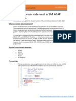 Control Break Statement in SAP ABAP