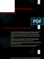 Les Butes de Sciences de L'éducation