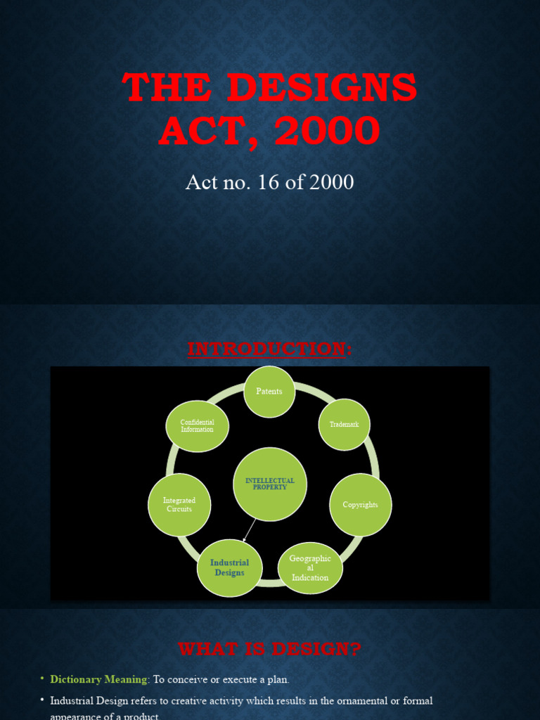 Overview of The Designs Act 2000 | PDF | Patent | Novelty (Patent)