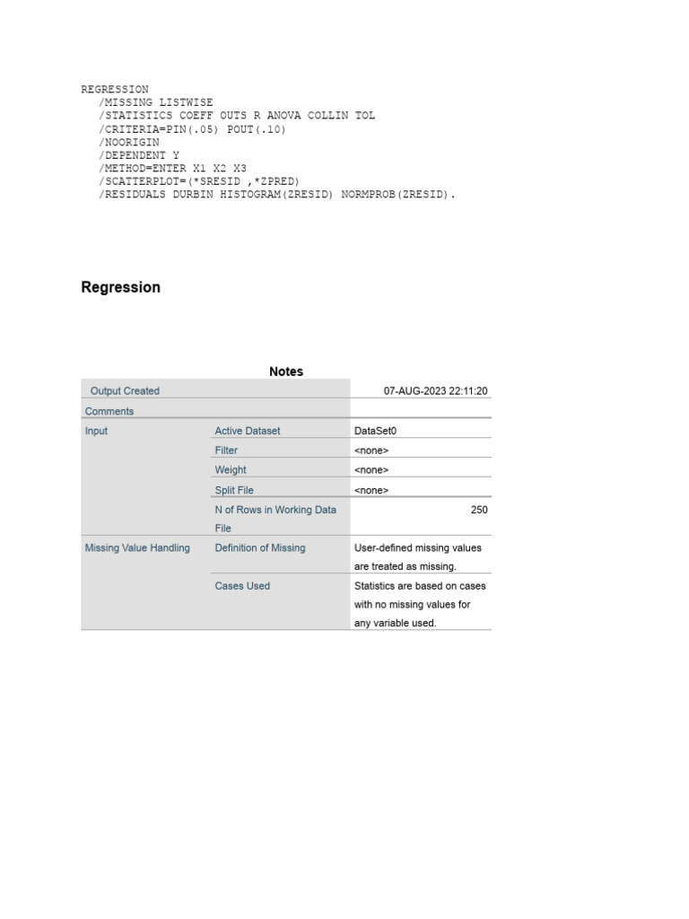 LAPORAN | PDF | Errors And Residuals | Dependent And Independent Variables