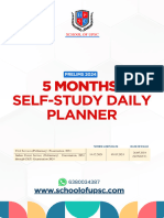 Prelims Study Planner With Daily Targets