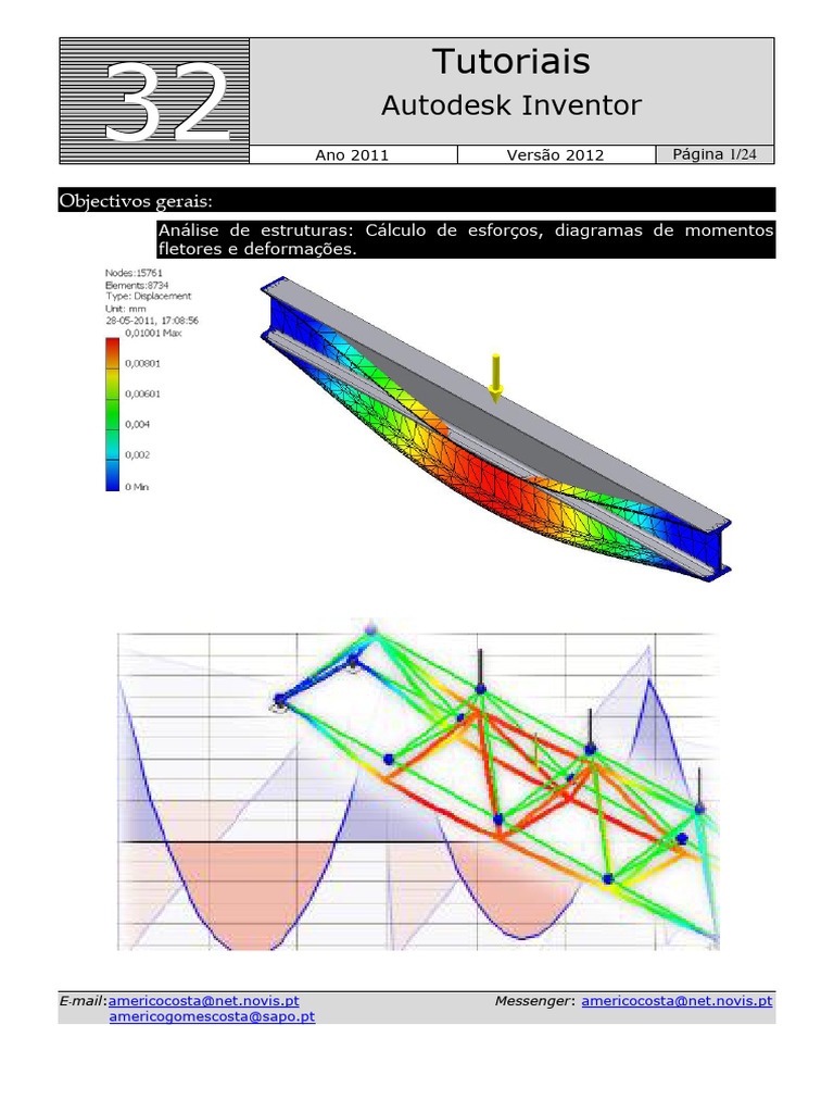 Tutorial Autodesk Inventor - Elementos Finitos | PDF
