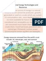 Conventional Energy Technologies and Resources