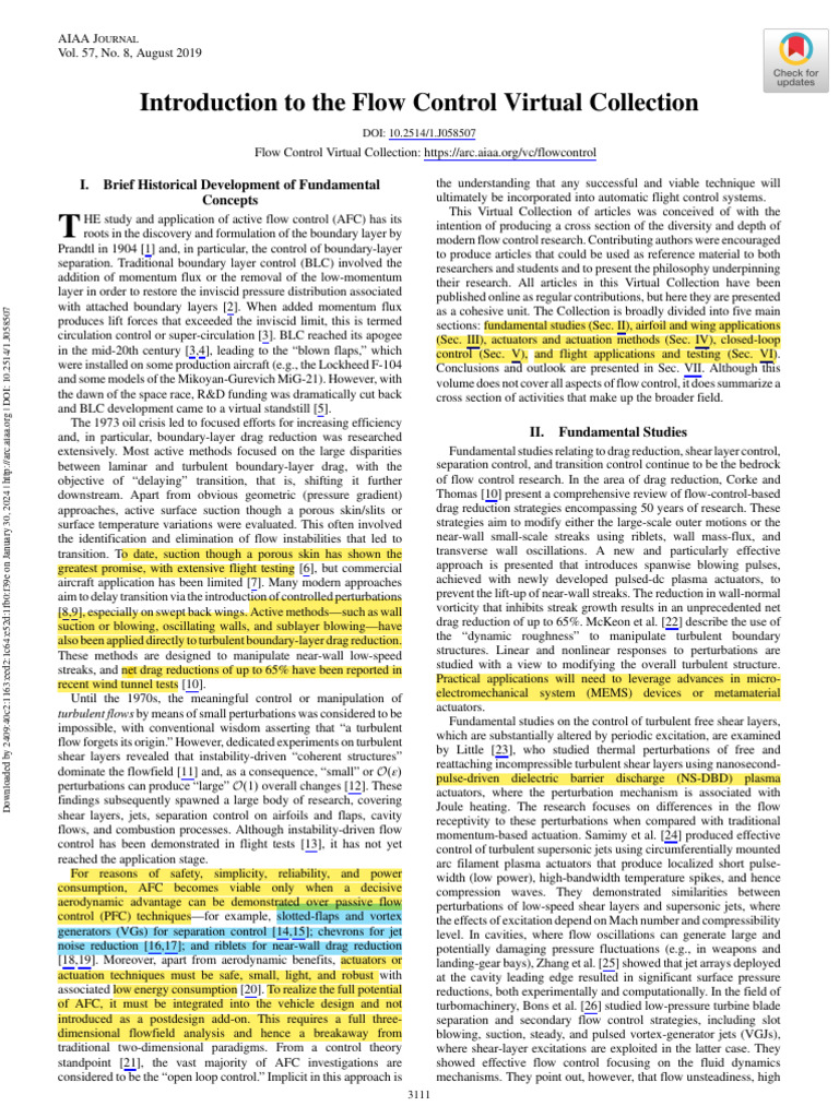 F-104 Blown Flaps and Flow Control | PDF | Lift (Force) | Boundary Layer