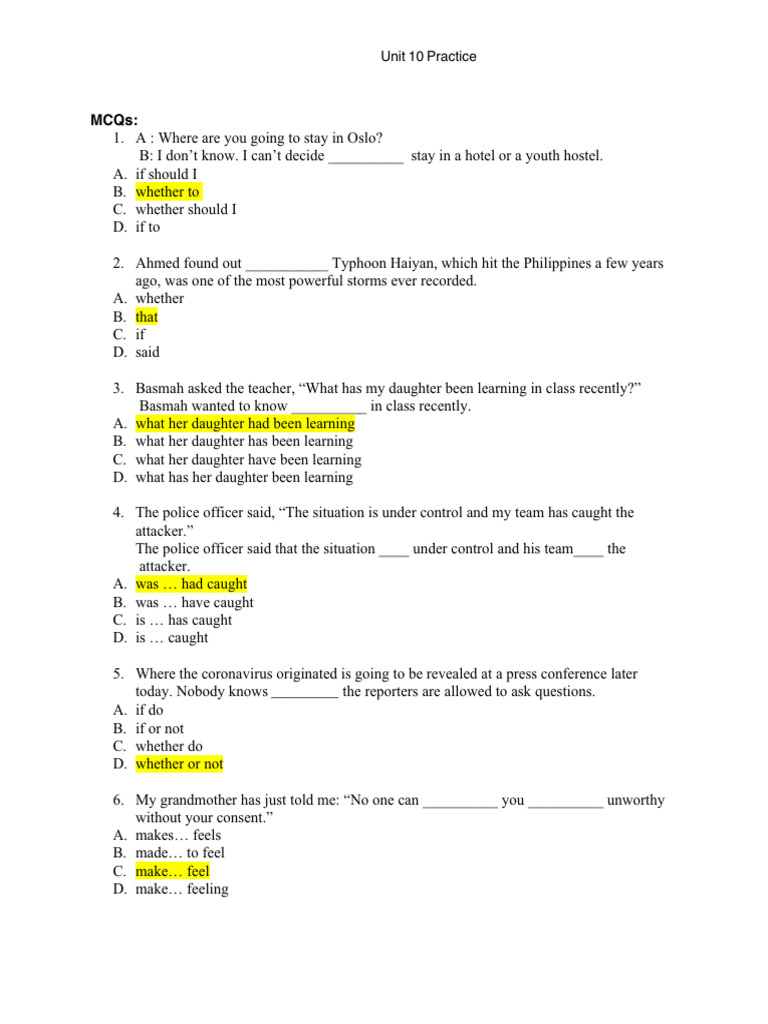 Unit 10 Practice AK | PDF