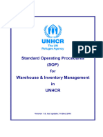 SOP For Warehouse and Inventory Management in UNHCR - UNHCR India