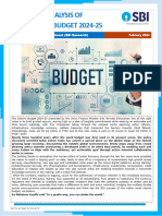 Budget 2024-25 - SBI Analysis