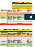 NEXT WEEK SCHEDULE (25-31st)