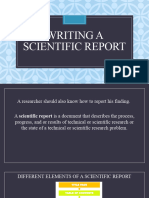 Writing A Scientific Report