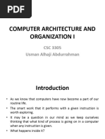 Computer Architecture and Organization I