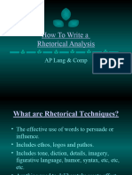 Write A Rhetorical Analysis - 1st - Week