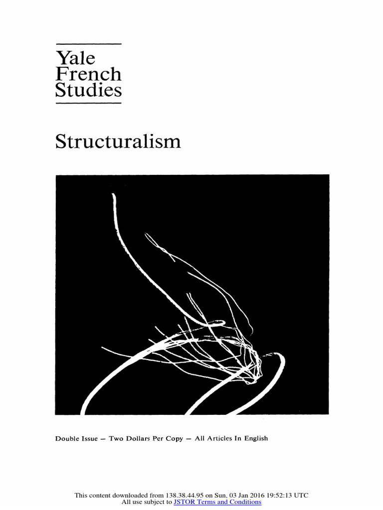 Yale French Studies 36-37 Structuralism 19 - Jacques Ehrmann (Ed.) | PDF |  Abstraction | Speech, image size:768x1024