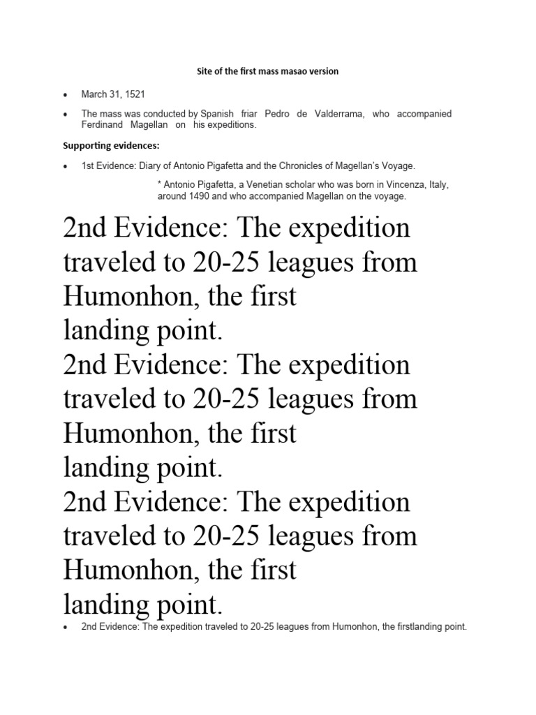 Site of The First Mass Masao Version | PDF | Age Of Discovery | Exploration
