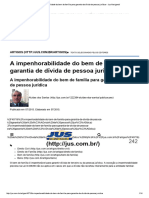 Impenhorabilidade Do Bem de Família para Garantia de Dívida de Pessoa Jurídica - Jus Navigandi