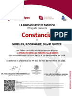 Codiseño Perspectiva Docente Certificate For - MIRELES, RODR - GUEZ, DAVID Q... - For - Universidad Pedag - Gica Naci...