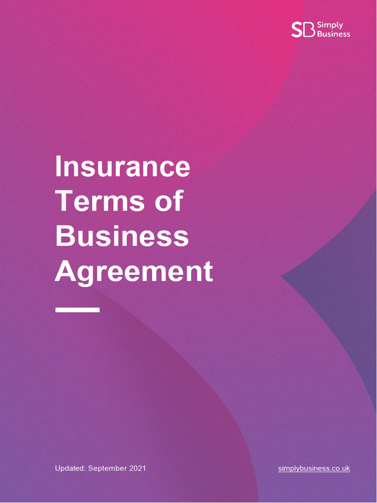 Insurance Terms of Business Agreement | PDF | Insurance | Credit Card
