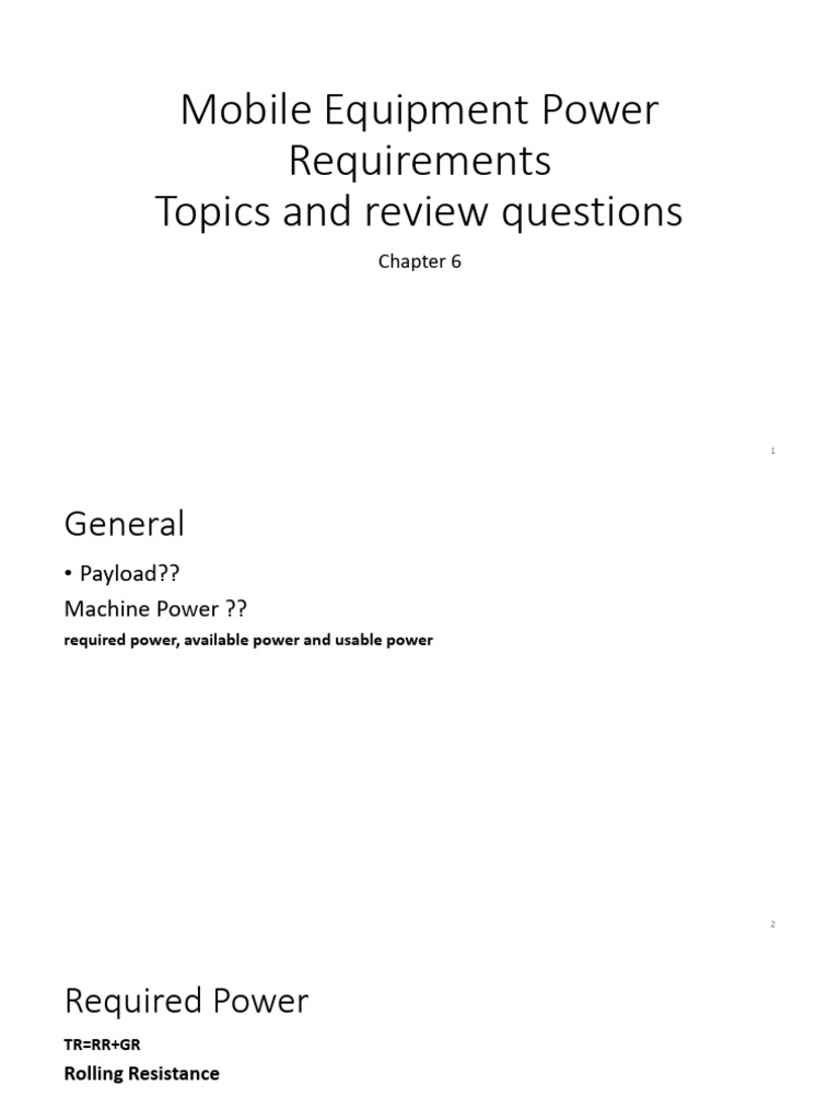 Chapter 6 Mobile Equipment Students Download Free PDF Horsepower